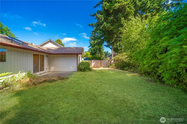 Another view showing how spacious the backyard is. Larger lots like this are hard to find.