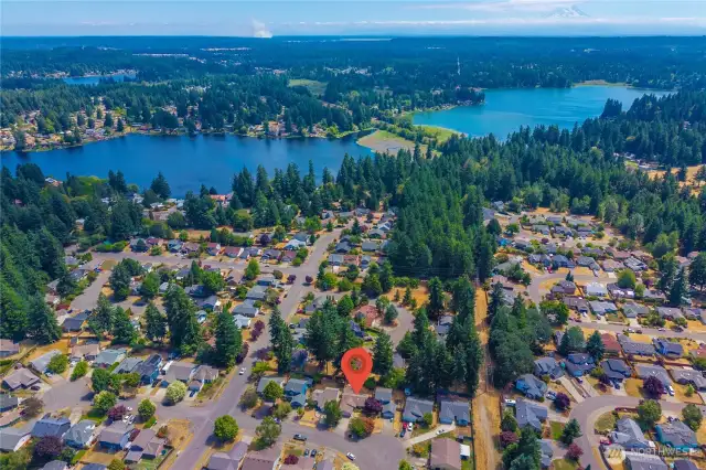 You can see how close you are to the lake from this photo.