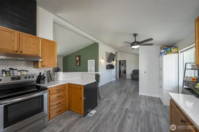 kitchen into breakfast nook