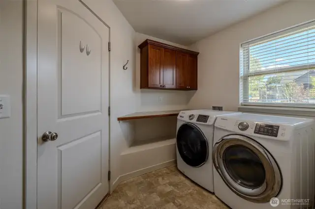 Laundry off of garage