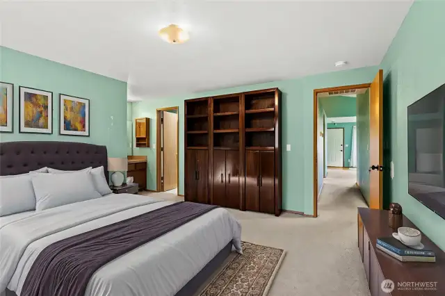Virtually staged  Primary bedroom