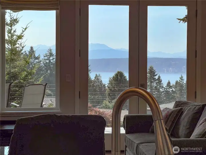 Enhanced water & mountain views on a hazy(smoky) day.