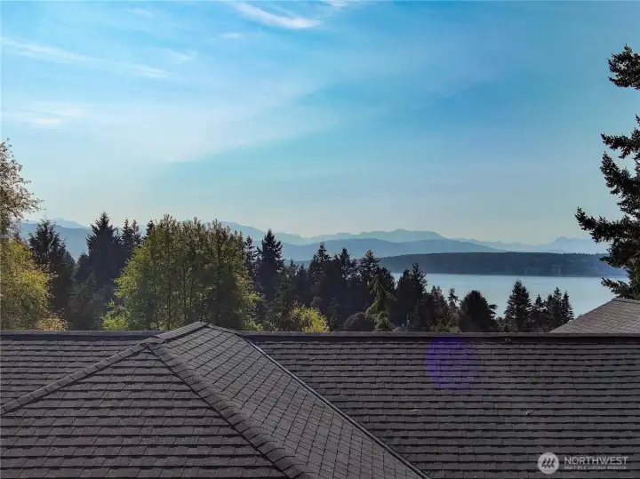 The magnificent view from the rooftop of 3232 Cape George Rd.