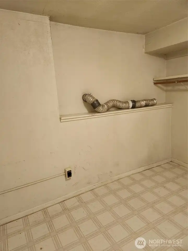 Laundry room dryer hookup