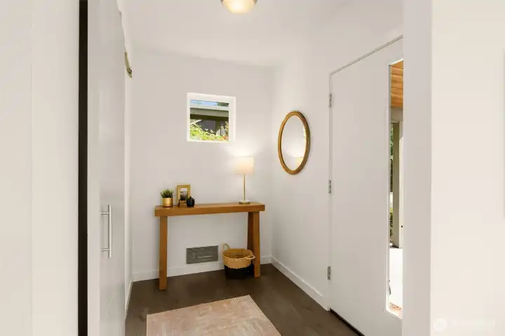 Entry with huge storage closet
