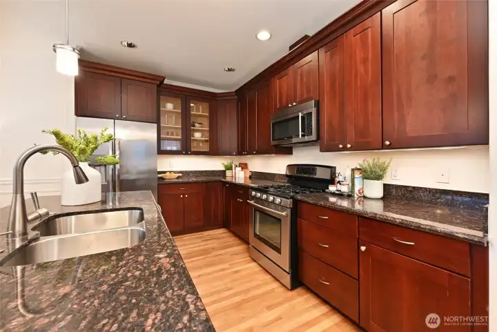 And it's complete with under-counter lighting a walk-in pantry.