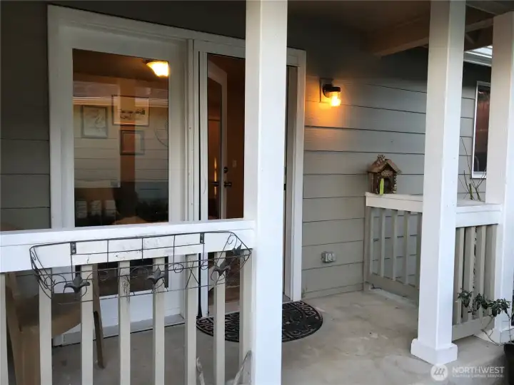 Back porch for outside seating