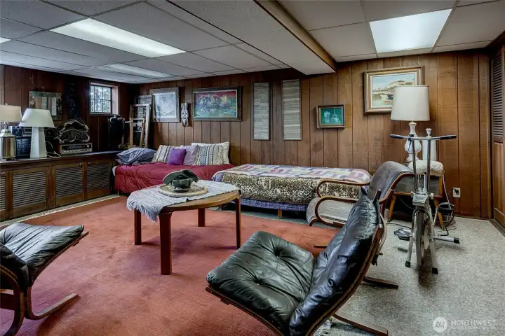 Lower level family room.