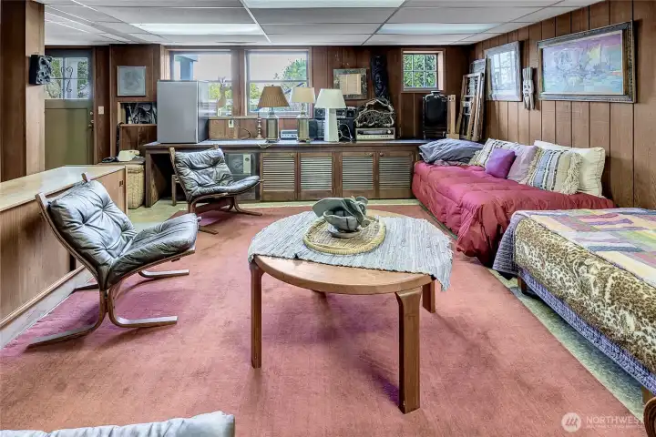 Lower level family room.