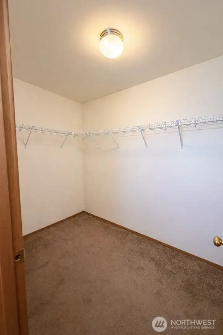 Spacious walk-in closet