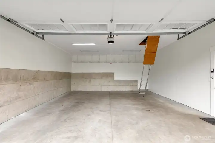 The super large two car garage has room for your cars as well as all of your toys and tools