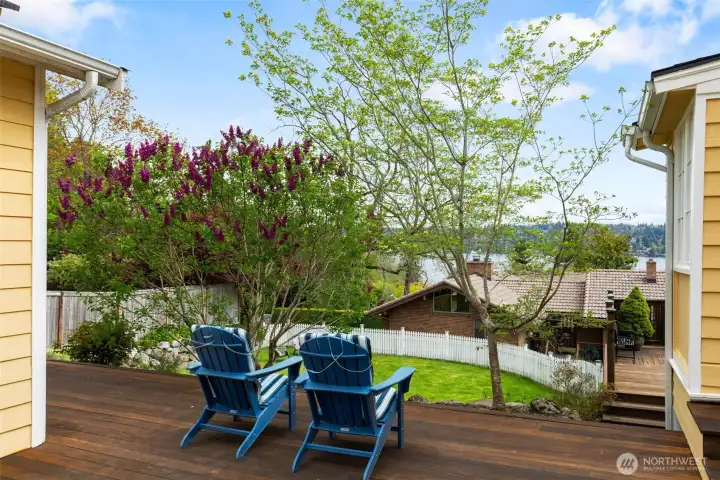 Exceptional outdoor spaces thoughtfully positioned to take full advantage of the views. Deck off of studio is another 367 sqft