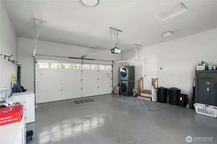 Finished spacious garage