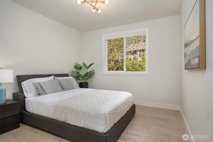Bedroom on Upper Level looking out to backyard