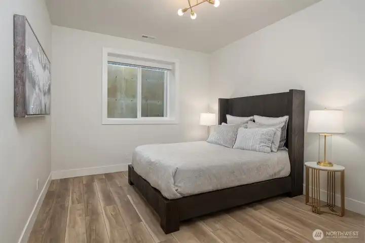Basement en-suite Bedroom with walk-in closet.