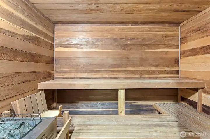 There is a his and hers sauna in the clubhouse!
