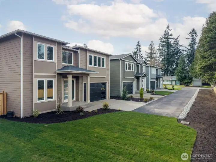 The presale home is the middle property. The presale home is the middle property.