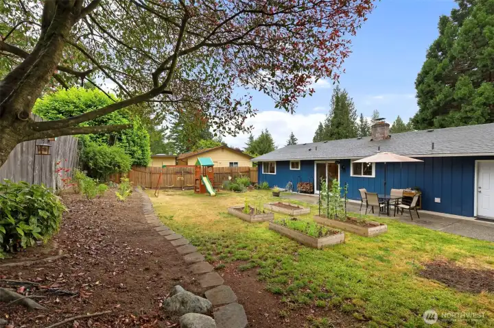 Large back yard