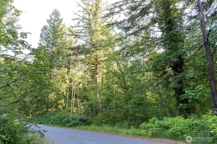 A private lot tucked towards the back of Glacier's prized neighborhood.