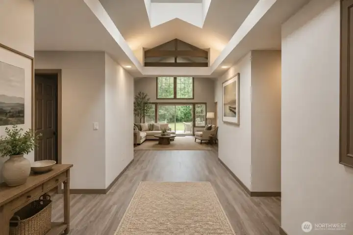 Virtually staged front entry Virtually staged front entry