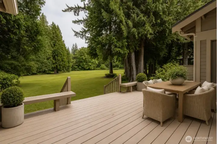 Virtually staged deck Virtually staged deck