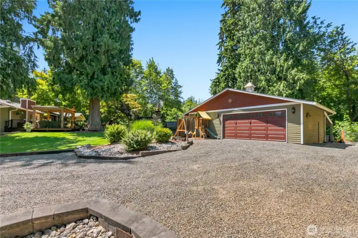 “Ample space for parking a large RV.” “Ample space for parking a large RV.”