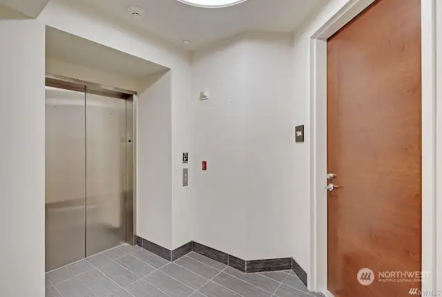 private access by elevator to front door