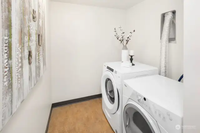 In-unit laundry room - newer washer and dryer are included with the sale!