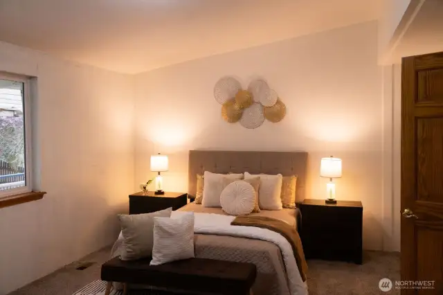 Main Bedroom with a window