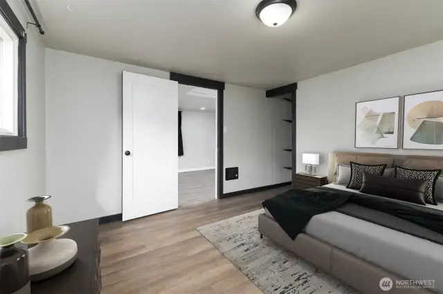 Virtually staged ADU bedroom
