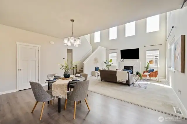 Living room pre-wired for flat-screen TV — clean and cable-free