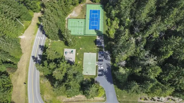 Pickleball, Tennis, and Basketball courts are walkable in minutes!