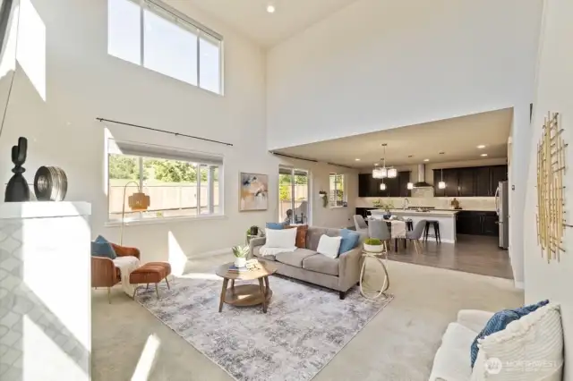 Light-filled winters thanks to soaring two-story windows