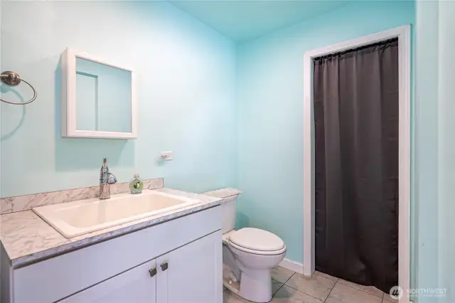 Utility room bathroom