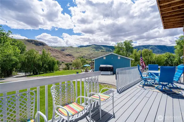 Viewing deck from covered RV pad