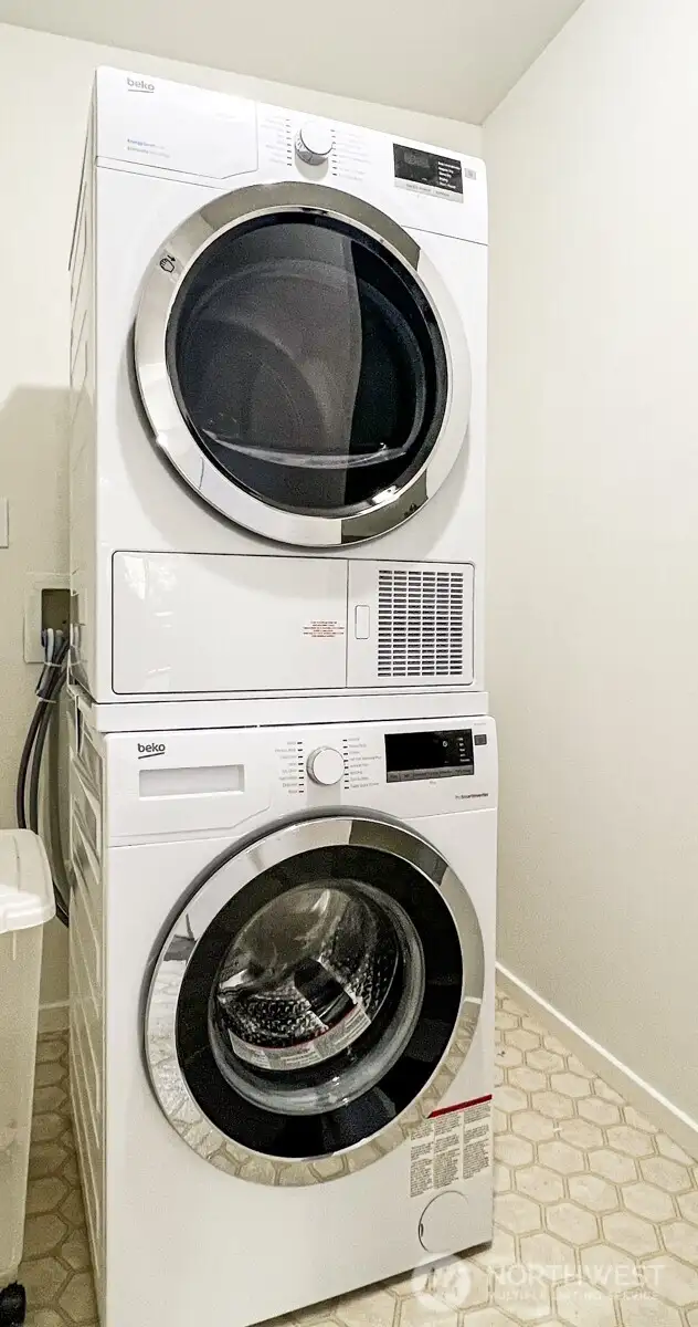 Private Laundry room with Washer and Ductless Dryer