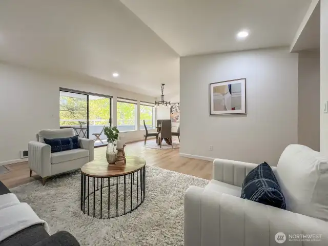 Living Room, Dining Room and Patio