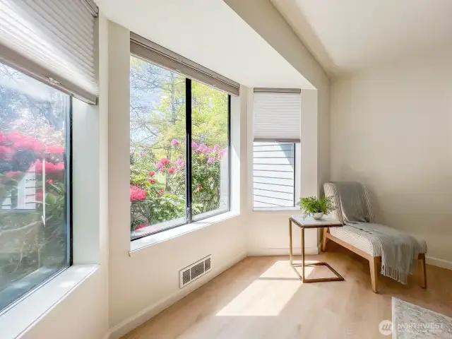 Bay Window view and sitting area