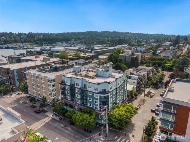 A thoughtfully designed condominium complex that outshines other buildings.