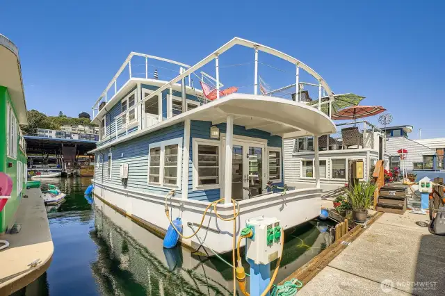All lower decks are covered and two levels of rooftop decks for spectacular views.