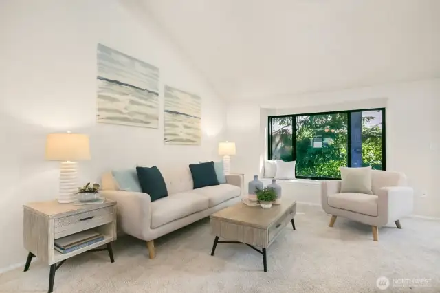Wall-to-wall carpeting and fresh paint throughout this spacious, beautiful home create a comfortable and move-in-ready living experience.