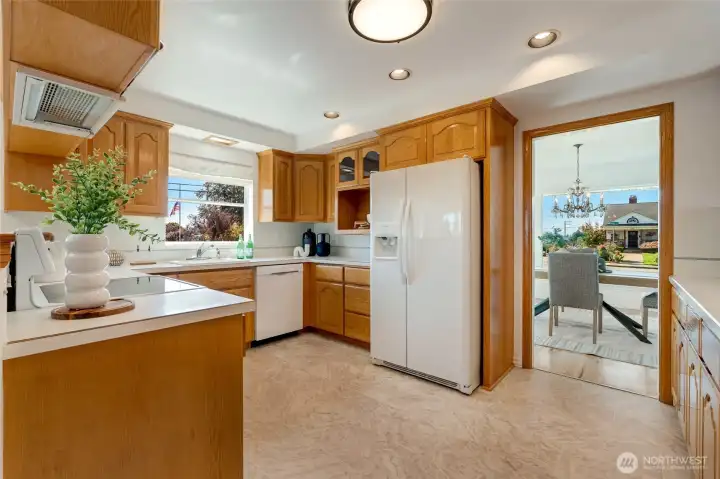 The beautifully refreshed kitchen and updated upstairs bath strike the perfect balance of timeless character and modern convenience.