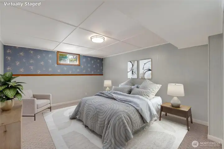 Another generously sized bedroom downstairs - room for the entire family!