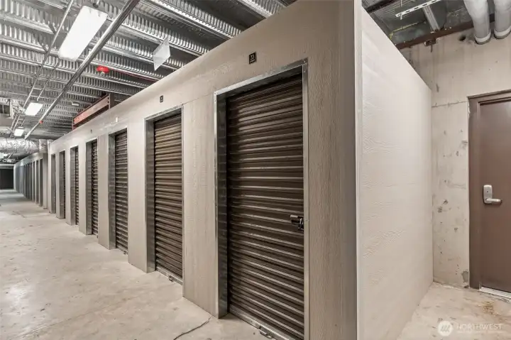 Private storage unit, accessed via the private garage.