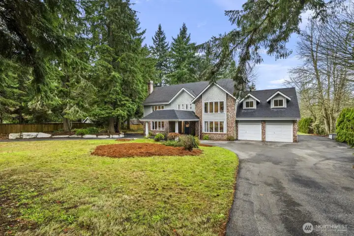 Right side of the driveway