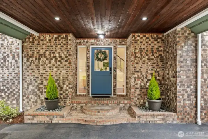 Great brick work at the front door