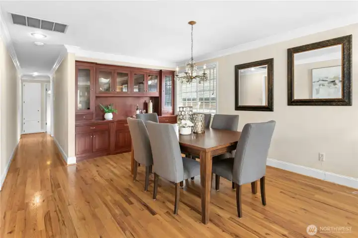 There is so much storage throughout this home. The dining room will accommodate all your guests and loved ones.