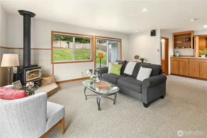 Freshly painted family room.