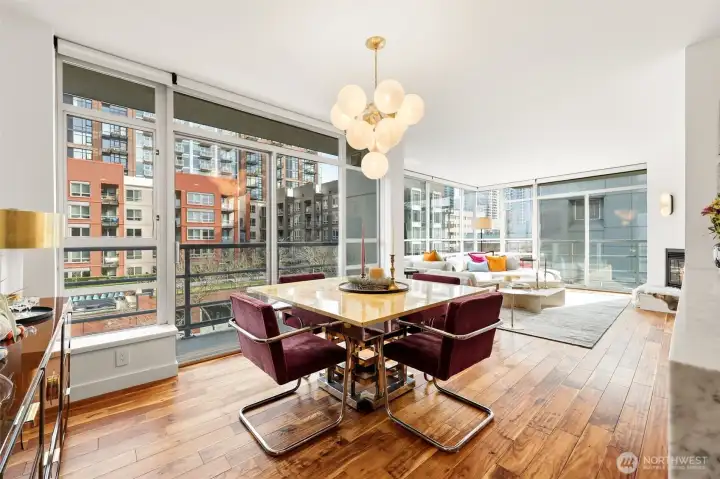 Dining room with lovely natural light.
