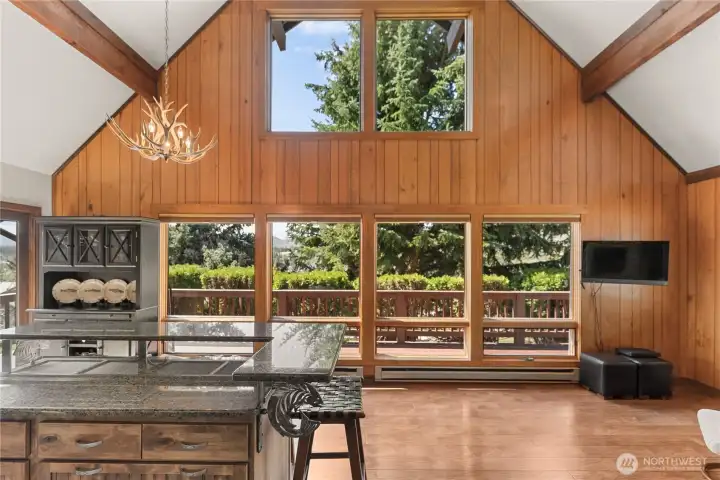 New Sierra Pacific windows in loft, 2 bedrooms, kitchen, bath, and heavy sliding glass door with locking mechanism.